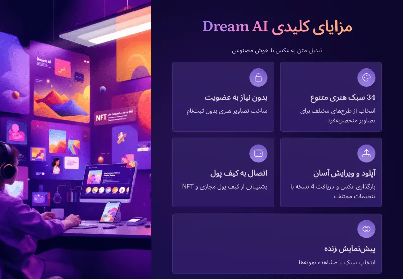 مزایای هوش مصنوعی wombo dream ai