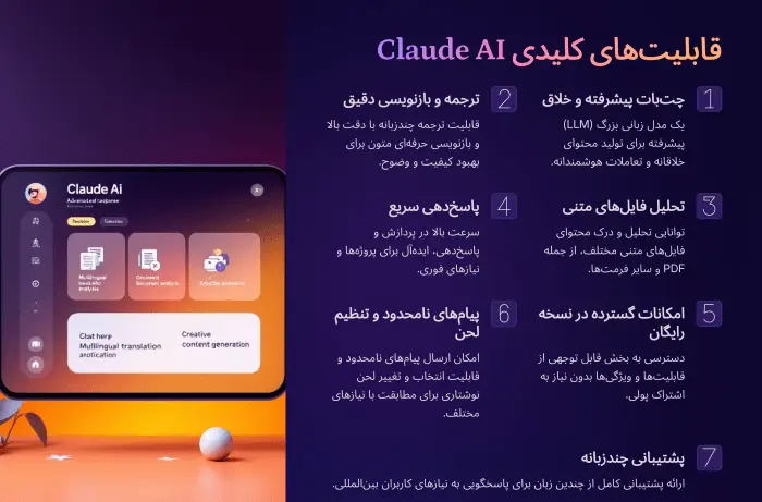 قابلیتها و مزایای کلیدی Claude AI کلود ای آی