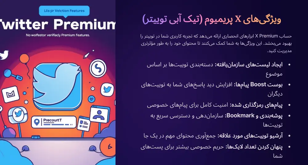 ویژگی های توییتر ایکس و خرید اشتراک x