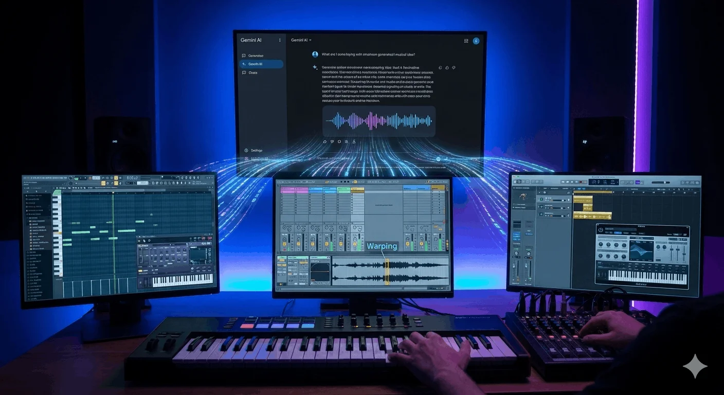 ترکیب جمینای با نرم افزارهای آهنگسازی